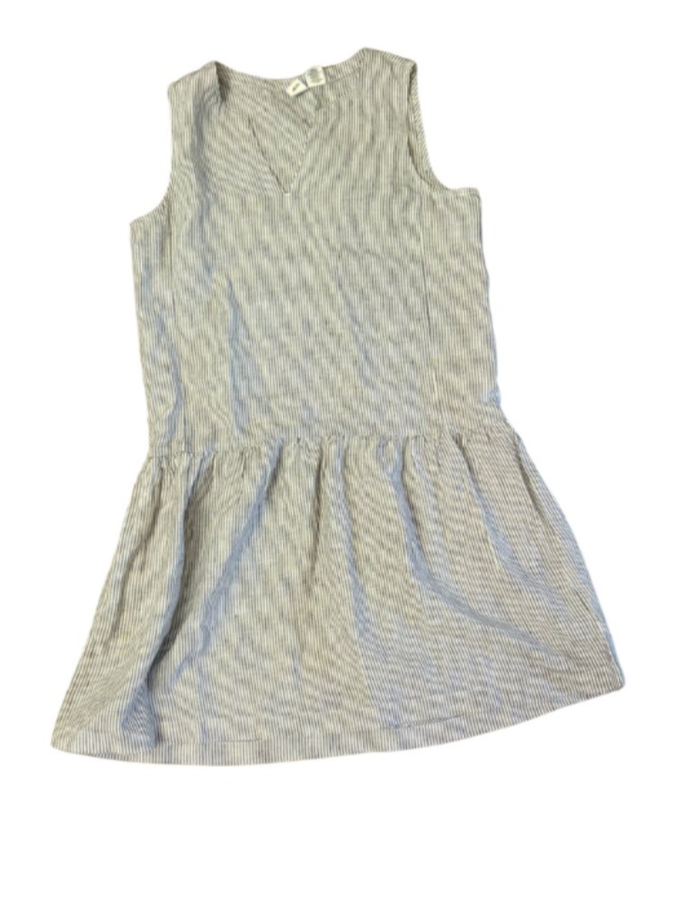 Artisan NY Striped Linen Casual Drop Waist Dress With Pockets XS
